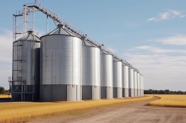 Lagerung landwirtschaftlicher Produkte Weizenspeicher Generative KI