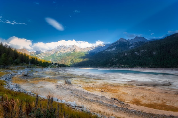 El lago alpino se secó a finales del verano