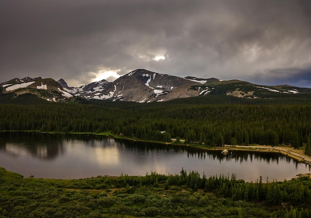 Lago Brainard após o pôr do sol