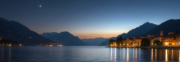 El lago de Como por la noche