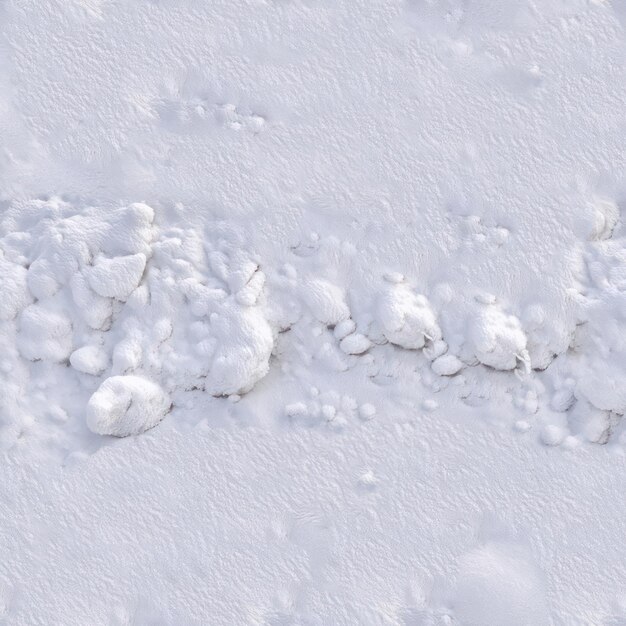 Un lago congelado está cubierto de nieve y el hielo está cubierto de nieve.