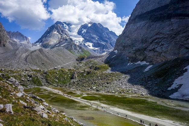 Lago Cow, Lac des Vaches, no Parque Nacional de Vanoise, Savoy, França