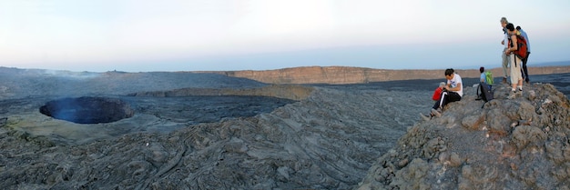 Lago de lava do vulcão Erta Ale