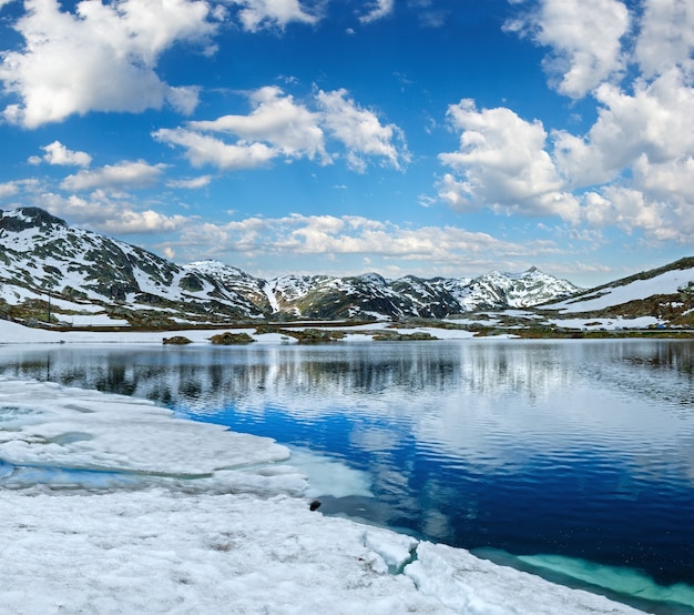 Lago della Piazza, Lago della Piazza, verão, montanha, Suíça, Passo del San Gottardo