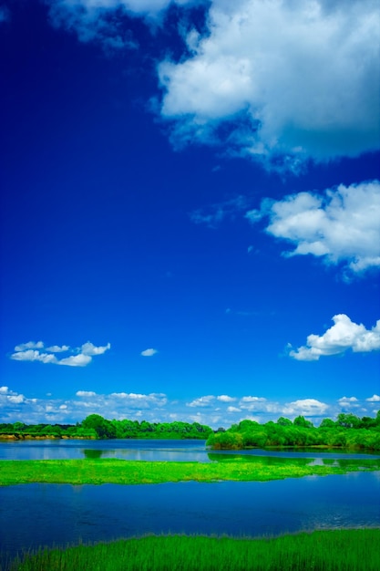 Foto lago e céu