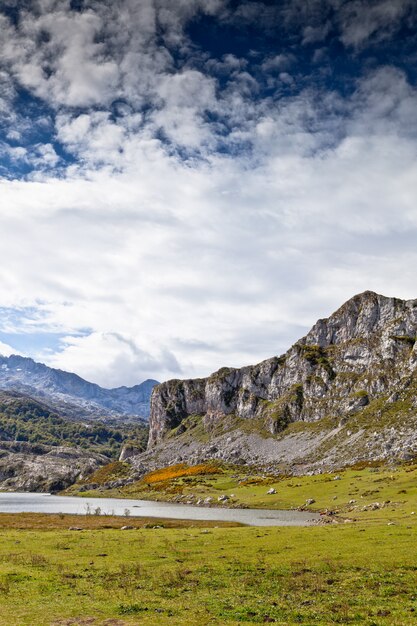 Foto lago ercina en la naturaleza