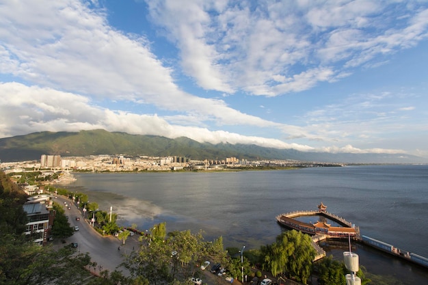 Lago Erhai em dali cty, Yunnan, China