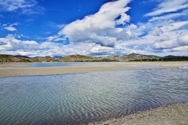 Foto lago gray im nationalpark torres del paine, patagonien, chile