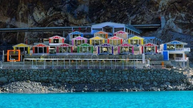 El lago Hunza de Abbottabad, Pakistán