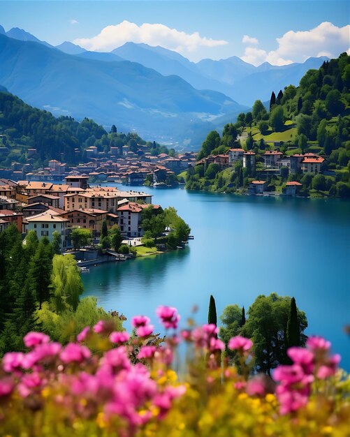 Lago Italiana en el norte de Italia Canon EOS