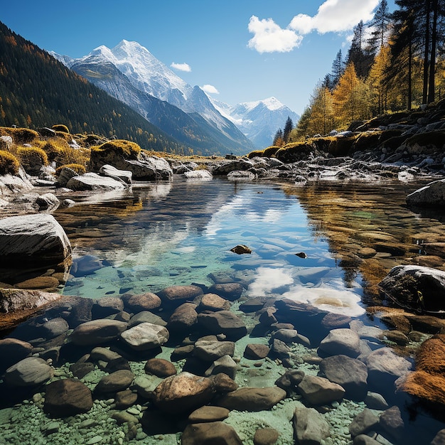 Lago Jasna con bellissimi riflessi delle montagne Parque nacional del Triglav Eslovenia También conocido como Lago Jasna