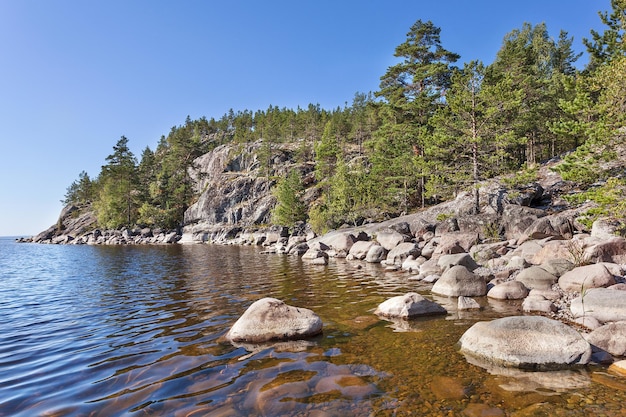 Foto lago ladoga skerries karelia rússia