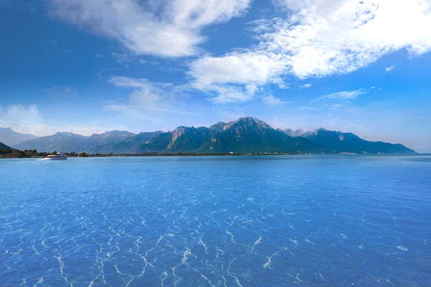 Lago leman ginebra en suiza