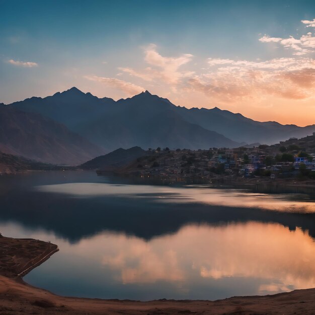 Foto lago de montaña