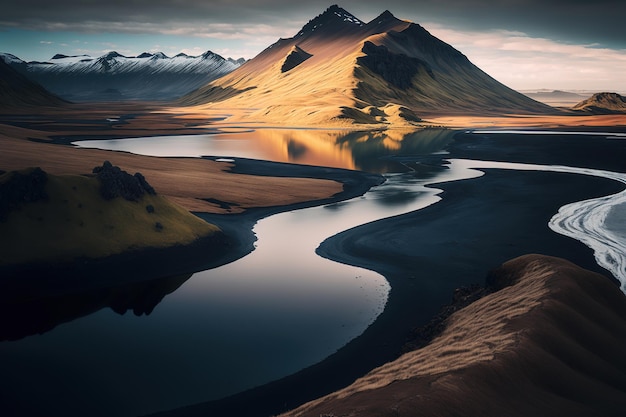 Lago en las montañas