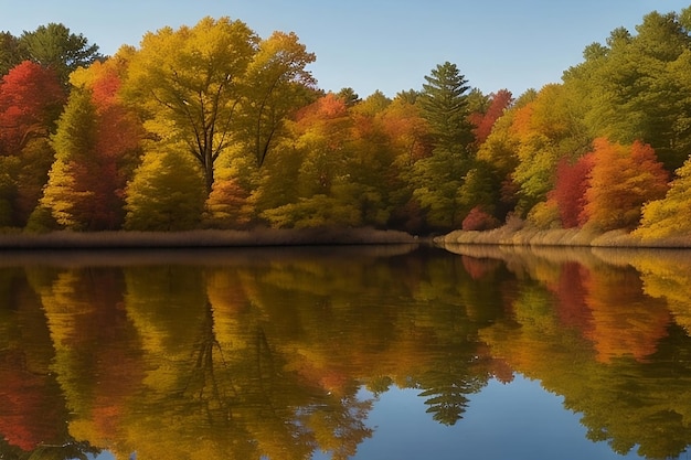 Lago na floresta