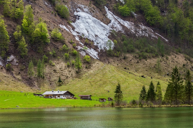 Lago Obersee. Bavaria, Alemanha