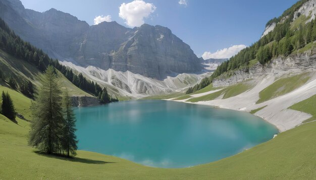 Foto el lago oeschinen