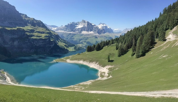 Foto el lago oeschinen