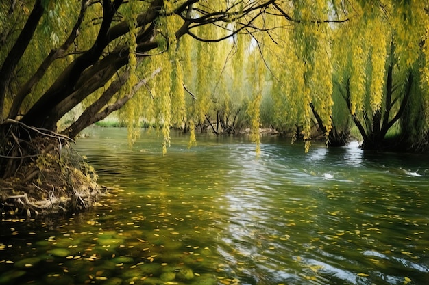 lago en el parque