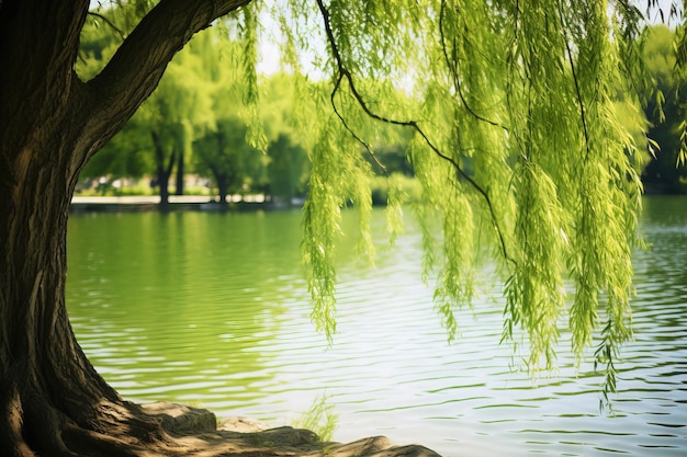 lago en el parque