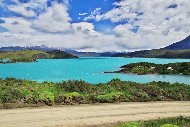 Lago Pehoe im Nationalpark Torres del Paine in Patagonien, Chile