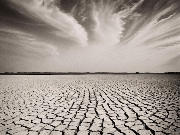 Foto un lago con unas pocas nubes en el cielo