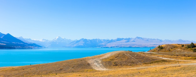 Lago Pukaki y Mt. Cocinero, isla sur de nueva zelanda