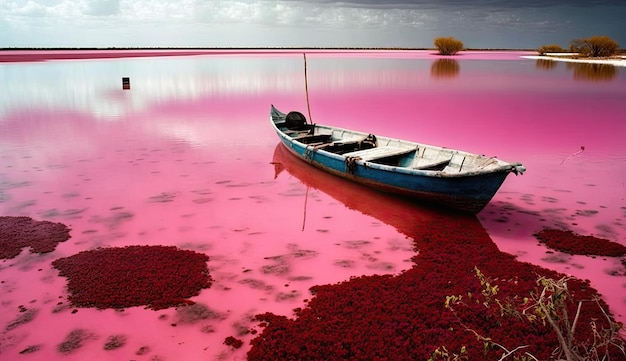 Foto lago retba, en senegal