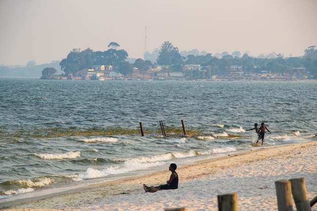 Lago Samfya y playa Samfya en Luapula, Zambia