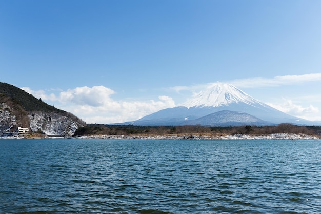 Lago Shoji com o Monte Fuji no Japão