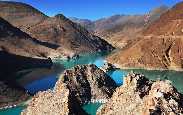 Lago en el Tíbet