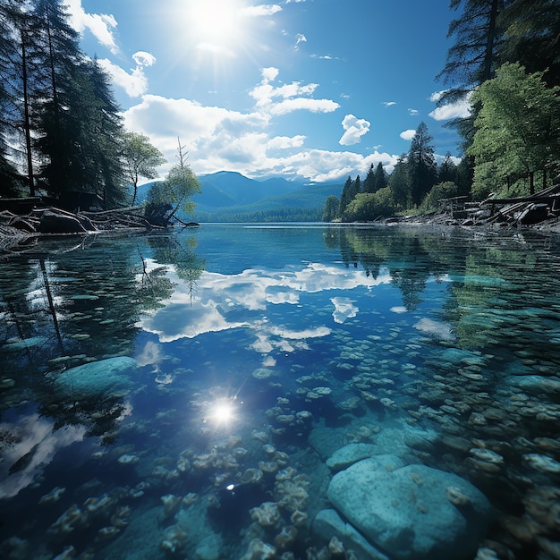 El lago tiene 15 millas de largo y 11 millas de ancho y es un destino de belleza natural