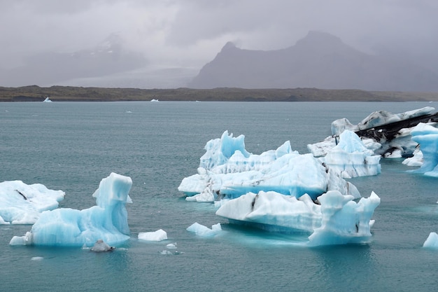 Lagoa Glacial Jokulsarlon na Islândia