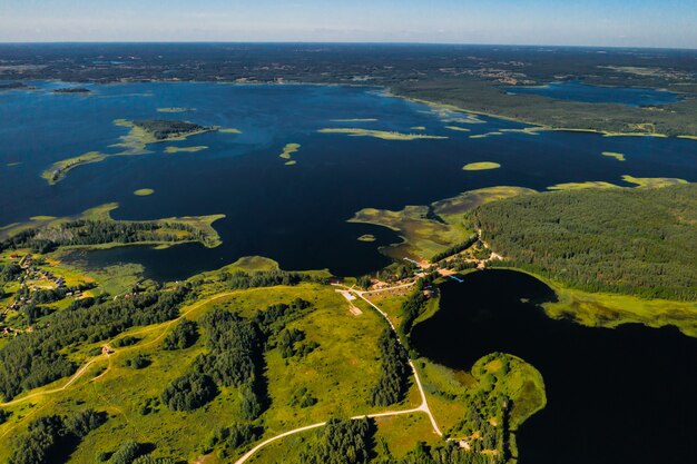 Lagos Snudy y Strusto en el Parque Nacional de los lagos de Braslav