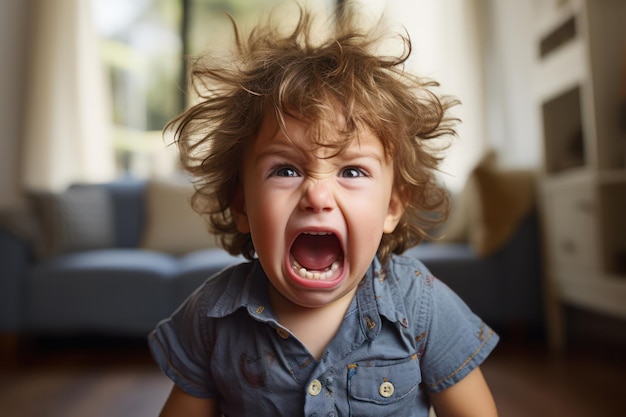 Foto lágrimas de frustração imagem sincera de um bebê chorando