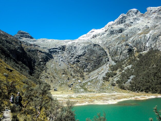 Laguna de aguas cristalinas en las alturas de los Andes peruanos