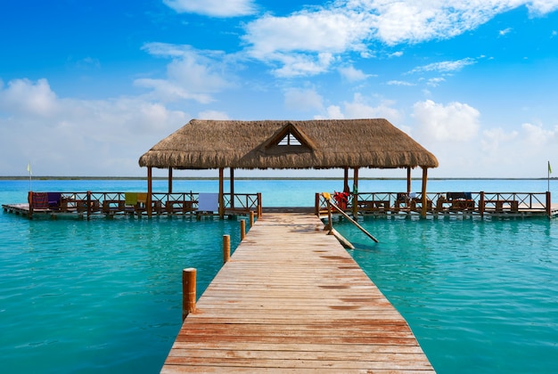 Laguna de bacalar lagoon no méxico maia