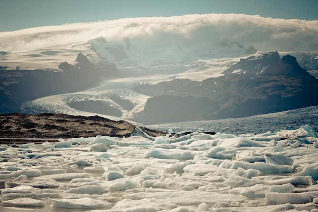 Laguna glaciar Jokulsarlon en el Parque Nacional Vatnajokull Islandia