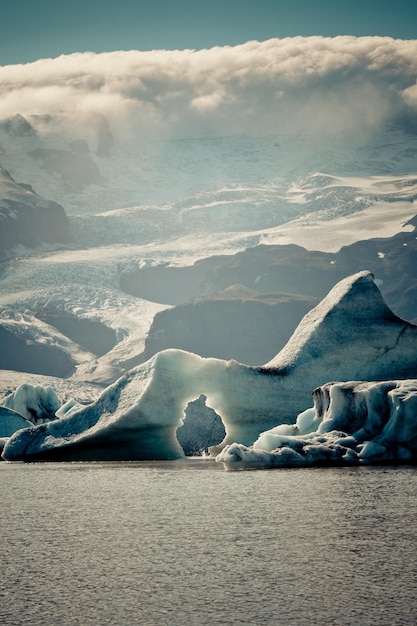 Laguna glaciar Jokulsarlon en el Parque Nacional Vatnajokull Islandia