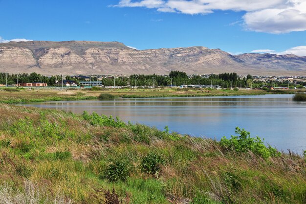 Laguna Nimez Reserva perto de El Calafate na Patagônia, Argentina