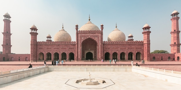 Foto lahore, mesquita de badshahi do paquistão