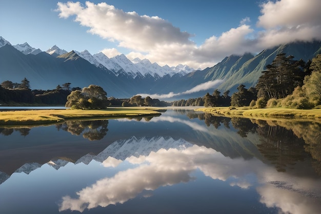 Lake Matheson Magische Reflexionen Neuseelands