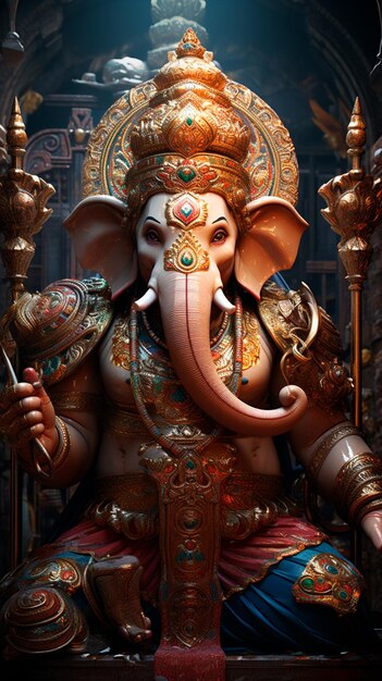 Foto lalbaugcha raja ilustrado por el señor indio ganesha