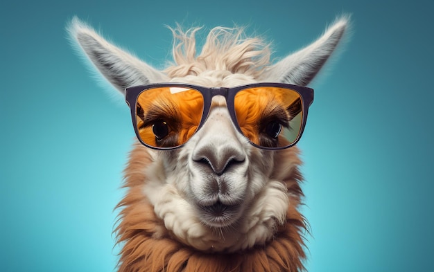 Lama in Sonnenbrille