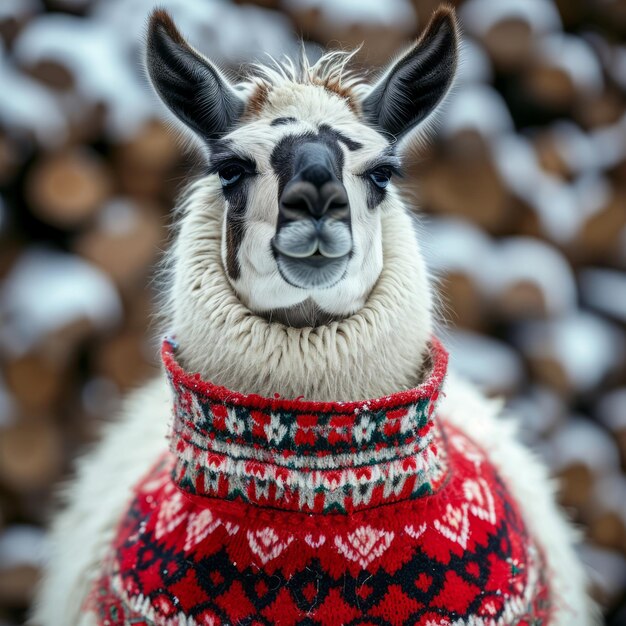 Foto lama vestido de festa espalha a alegria do natal com uma camisola feia