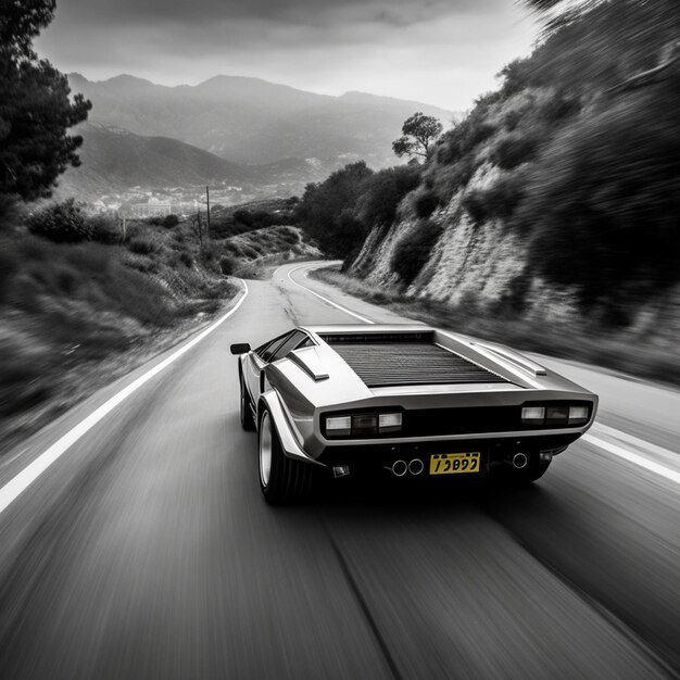 Lamborghini Countach viejo clásico italiano rápido y caro super coche de los años 70