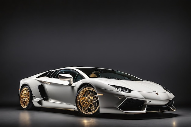 Lamborghini mit goldenen Felgen