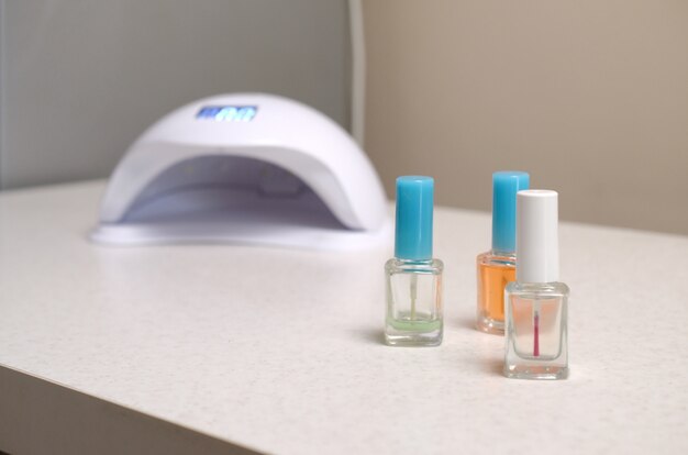 Lâmpada de diodo UV acende para unhas e conjunto de esmalte cosmético para manicure