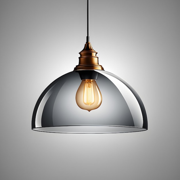 Foto lâmpada de luxo moderna pendurada sobre fundo branco estilo vetorial transparente ai generativo